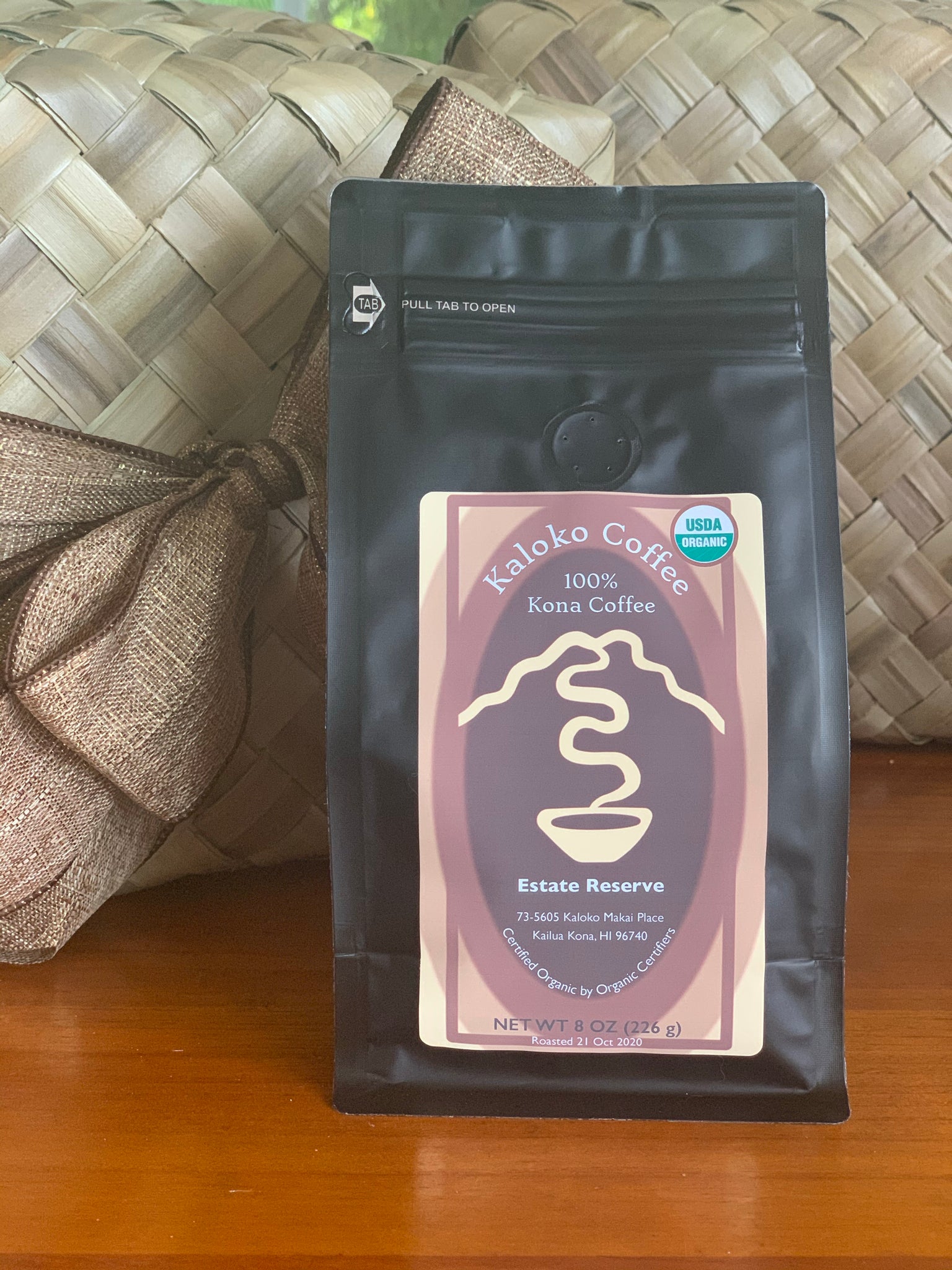 0.5 lb bag of Organic Kona Coffee (Medium Roast) - Estate Grade